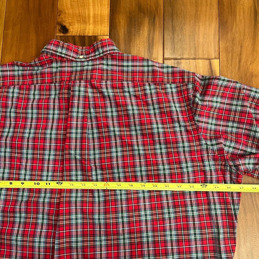 Polo Ralph Lauren Button Up Shirt Mens XL Red Plaid Classic Fit pony logo - Picture 6 of 8